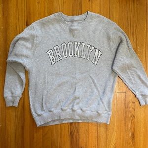 Aerie American Eagle Oversized Waffle Crewneck